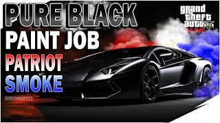 GTA 5 Pure Black Paint Job Triple Black Crew Color Patriot Smoke Code GTA Online Paint Jobs [upl. by Genvieve205]