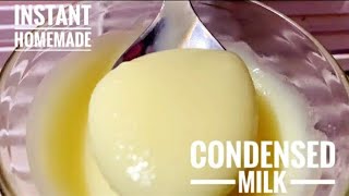 Homemade sweetened condensed milk Only 2 ingredientsEasy and Quick Recipe Make desserts [upl. by Wanfried840]