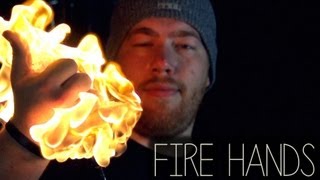 Fire Hands Holding Flames in Slow Motion Fire Week [upl. by Kella]