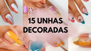 15 INSPIRAÇÕES de UNHAS DECORADAS SIMPLES 2023 [upl. by Ecitsuj]