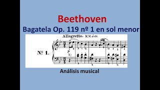 Beethoven Bagatela Op 119 nº 1 Análisis musical [upl. by Locin439]