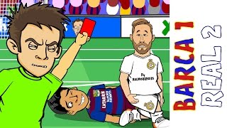 Barcelona vs Real Madrid 12  El Clasico 2016 Ronaldo goal Sergio Ramos red card Goals Highlights [upl. by Limak642]