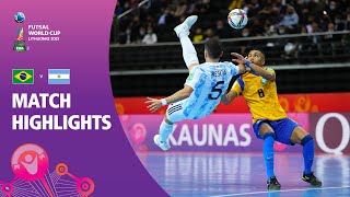 Brazil v Argentina  FIFA Futsal World Cup 2021  Match Highlights [upl. by Manfred995]