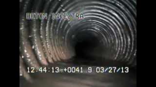 Camera test of the french drain by Beton Injectra [upl. by Winwaloe]