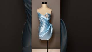 ✨DRESS DESIGNFROM CONCEPT TO REALITY a stunning draped mini dress ✨ fashion fashiondesign [upl. by Broderic58]