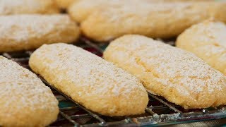 Ladyfingers Recipe Demonstration  Joyofbakingcom [upl. by Adnauq]