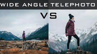 Wide angle VS Telephoto lens  THE BASICS [upl. by Applegate]