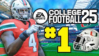 College Football 25 Dynasty Ep1  The Miami Hurricanes Have a New Coach [upl. by Iclehc]