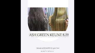 To achieve an ash green hair color at home using Keune 819 [upl. by Abigael]