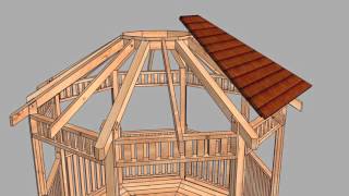 Gazebo 10ft Octagon Assembly Sequence from Outdoor Living Today 2016 [upl. by Shanahan664]