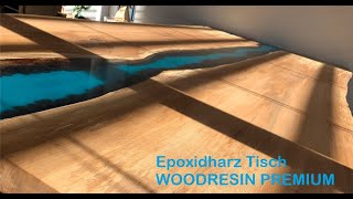 Epoxidharz Tisch selber bauen  Anleitung  WOODRESIN PREMIUM [upl. by Gaelan]