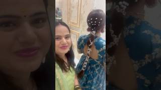 Awesome look of my niece hairstyle beautiful youtubeshorts explore wedding guest look [upl. by Ynnaej]