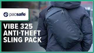 Pacsafe Vibe 325 AntiTheft Sling Pack Review 2 Weeks of Use [upl. by Roehm]