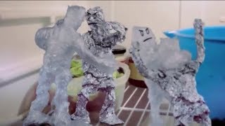 Saran Wrap VS Tin Foil  Mike Tompkins Shake The Ground [upl. by Ahseikal]