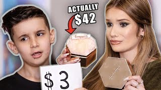 LITTLE BROTHER GUESSES MAKEUP PRICES  so cute lol [upl. by Winfred]