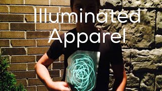 GLOWING TSHIRTS Illuminated Apparel [upl. by Ahseinad693]