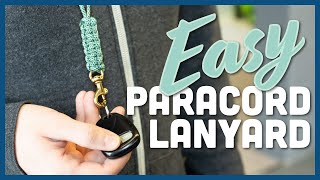 Easy Paracord Lanyard—Beginner Tutorial [upl. by Nnylatsirk]