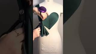 Creating a Stunning Draped Evening Gown on a Mannequin shorts [upl. by Ijat5]