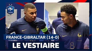 Dans le vestiaire des Bleus pour FranceGibraltar 140 [upl. by Yelnikcm]