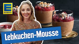 LebkuchenMousse Rezept  Einfaches Weihnachtsdessert im Glas UdPP [upl. by Graham]