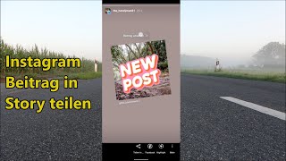 Instagram Beitrag in Story teilen Instagram Post in Story verlinken so gehts [upl. by Dympha612]