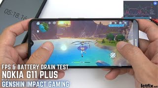 Nokia G11 Plus Genshin Impact Gaming test  Unisoc T606 90Hz Display [upl. by Iror]