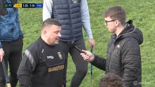 MANAGER ALAN MANGAN SPEAKS AFTER CASTLETOWN BEAT THOMASTOWN IN 2024 LEINSTER CLUB HURLING GAA [upl. by Anilok]