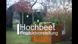 Hochbeet aus Cortenstahl von Metallgarten  Produktvorstellung mit Details [upl. by Wilder]