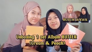 UNBOXING 1 Set Album BTS BUTTER CREAM amp PEACH  Mengheboh dari awal sampe akhir  ARMY [upl. by Vail]