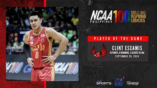 Player of the Game Clint Escamis vs JRU Heavy Bombers  NCAA Season 100 [upl. by Tyne544]