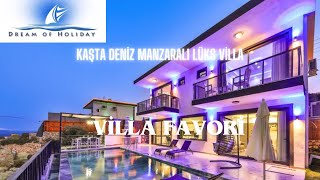 Kaşta Deniz Manzaralı Villa  Villa Favori  Dreamofholidaycom [upl. by Fanchan927]