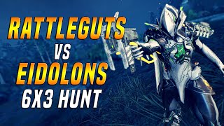 WARFRAME Rattleguts Kitgun vs Eidolons  6x3 Hunt  Strongest Kitgun  META BREAKING [upl. by Aihseken]