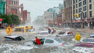 Canada now Toronto subway flooded historical flood destroyed roads and cars world is shocked [upl. by Nivle]