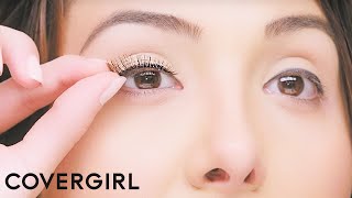 How to Apply False Eyelashes  COVERGIRL [upl. by Terrijo]