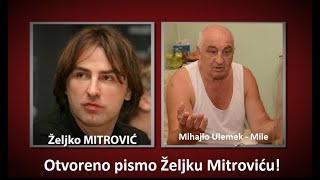 Mihajlo Ulemek o Željku Mitroviću i njegovom sinu vozaču Otvoreno pismo u maniru Pink televizije [upl. by Tisdale319]