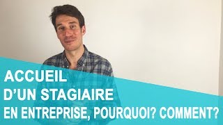 ACCUEIL D’ UN STAGIAIRE EN ENTREPRISE POURQUOI  COMMENT [upl. by Tenaej]