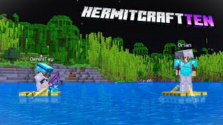 Hermitcraft 10  First stream Fishing with Grian for 2 hours [upl. by Ilowell]