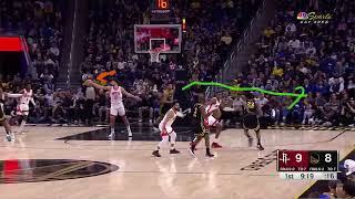 Explain Klay Thompson revived by Steph Curry and Chris Paul forcefeeding him with love vs Rockets [upl. by Geoffrey]