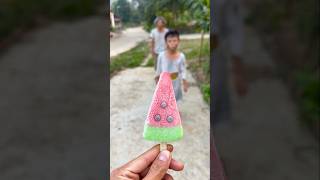 Kind grandpa eats watermelon ice cream 🍉 watermelon ice cream 🍓 beautiful shorts [upl. by Akimal]