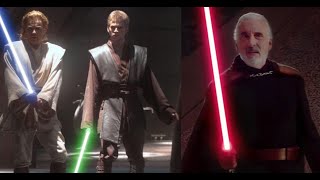 Anakin amp Kenobi vs Dooku 4K HDR  Star Wars Attack of the Clones [upl. by Miharbi]