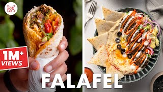 Falafel Recipe  Falafel Shawarma  Hummus  Falafel Wrap  HomeMade Tahini  Chef Sanjyot Keer [upl. by Garrick]