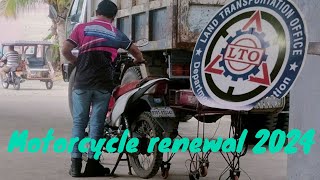 Motorcycle renewal at land transportation office 2024 [upl. by Aihtniroc185]