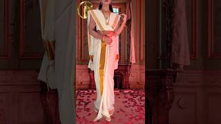 How To Drape Set Saree Like Shawl  Set Sari Draping In Shawl Style [upl. by Ruprecht]