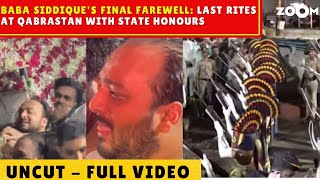 Baba Siddique’s funeral with state honours Son Zeeshan cries inconsolably [upl. by Aleemaj]