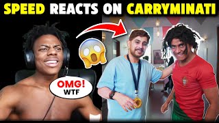 😱 Ishowspeed Reacts to Carryminatis MR BEAST PARODY   CarryMinati  Purav Jha [upl. by Anaet530]