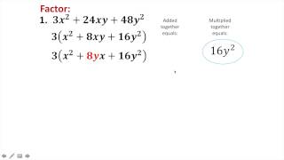 Factoring GCF 2 variables [upl. by Gunar]