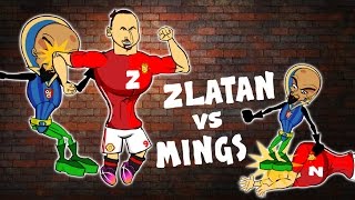 ZLATAN vs MINGS Elbow Stamp Dive Penalty Miss Mings JUMPED into Zlatans elbow [upl. by Haikezeh]