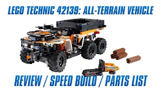 LEGO 42139 AllTerrain Vehicle Indepth Review Speed Build amp Parts List [upl. by Gualtiero354]