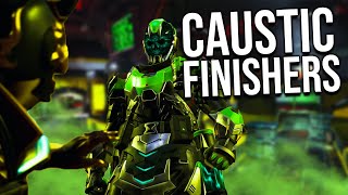 FINISHING EVERYONE WITH THE CAUSTIC PRESTIGE SKIN FINISHER  Apex Legends Season 16 Gameplay [upl. by Akelam]