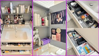 Bathroom Rearranging 🎀  Organizing And Restocking Your Stuff Like a Pro✨ [upl. by Alper]